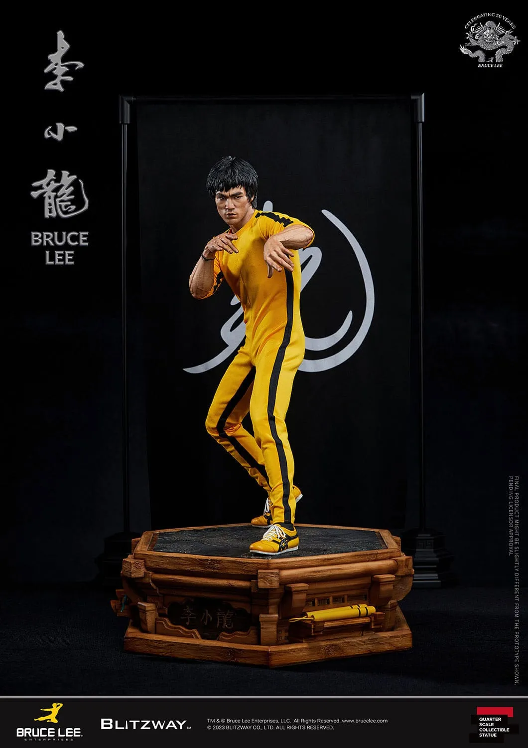 Unisex Design Everyday Use Blitzway Bruce Lee 50th Anniversary Tribute 1/4 Statue