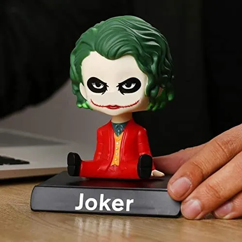 Joker (Red) Bobblehead With Mobile Holder For Cars |14.5 CM | Goal Achievement