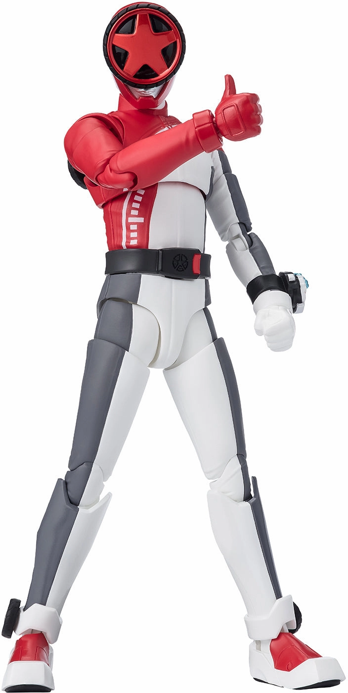 S.H. Figuarts Bakuage Sentai Boomboomger Bun Red Action Figure Military Vehicle Vinyl Statue