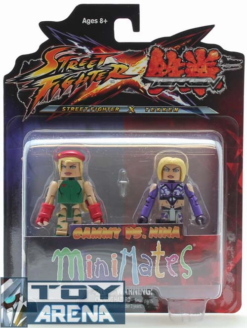 Street Fighter X Tekken Minimates Cammy vs Nina 2 Pack Action Figure Mecha Robot Glow In Dark