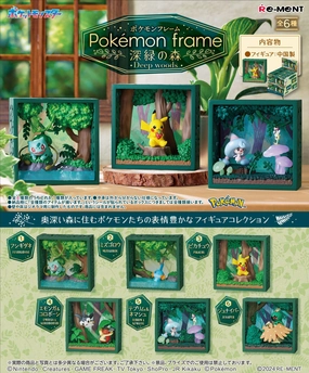 Re-Ment Pokemon Frame Deep Woods Trading Figures Box Set of 6 Vinyl Decor