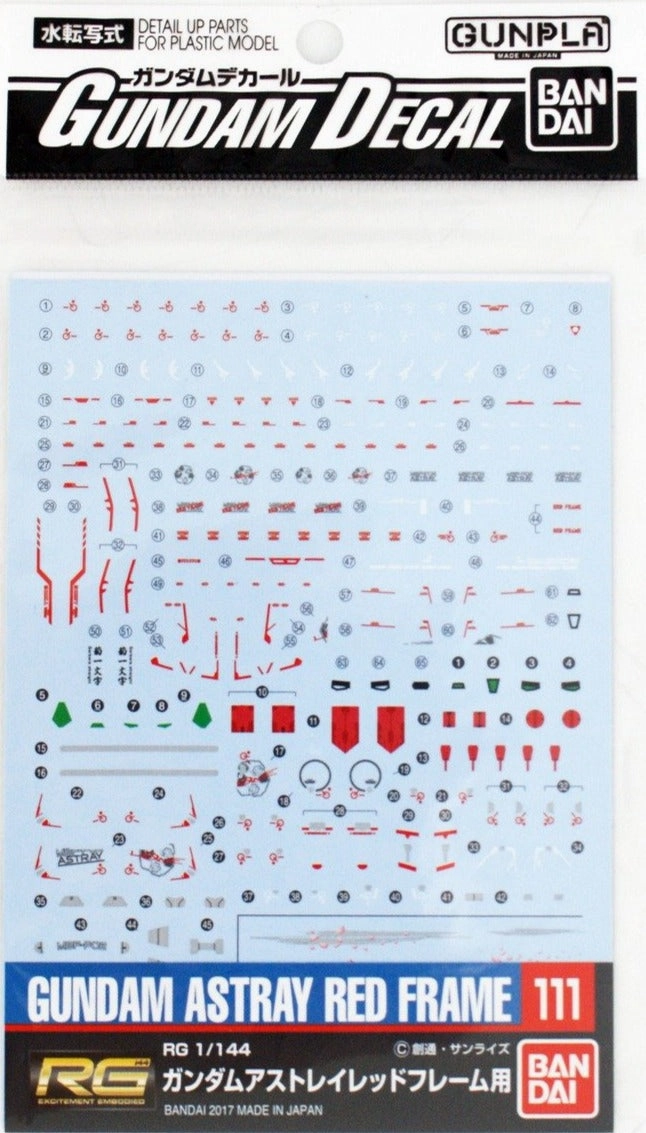 Price Guide Bandai Gundam Decal #111 For 1/144 RG Real Grade Gundam Astray Red Frame Water Slide/Transfer Decals