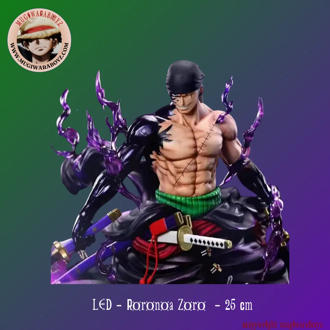 Figurine One Piece LED - Roronoa Zoro Robot Sculpture Showpiece Item