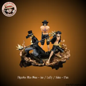 Crypto Art Figurine One Piece - Les 3 fr??res d'ames - Luffy x Ace x Sabo