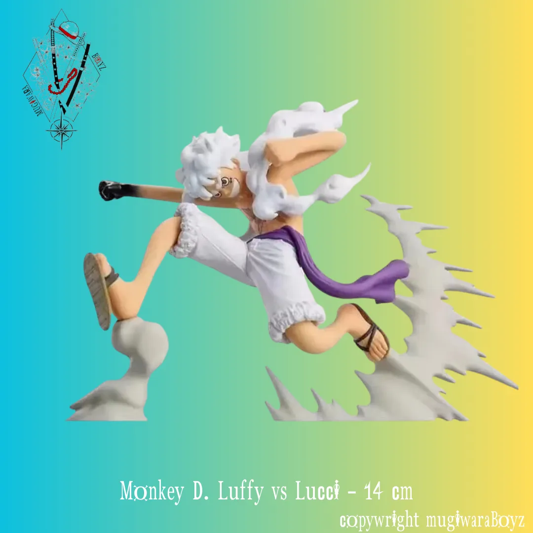 Figurine One Piece - Monkey D. Luffy Gear 5 Nika vs Lucci Engineering Toy Teen Bedroom