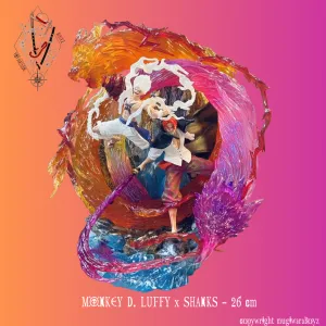 Rubber Toy Figurine One Piece - Shanks le Roux et Monkey D. Luffy