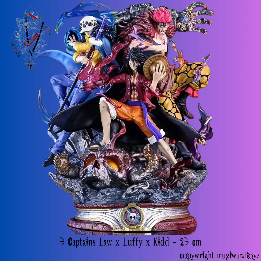Interactive Toy Lifetime Hobby Figurine One Piece - Trafalgar D. Water Law x Monkey D. Luffy x Kid