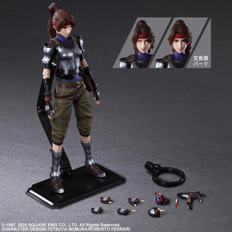 Final Fantasy VII Remake Jessie Play Arts Kai Action Figure Asian Art Glow In Dark
