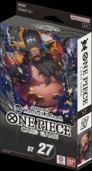 One Piece Card Game ST-27 Starter Deck - Black Marshall.D.Teach Game Merchandise