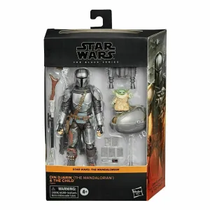 Hasbro Star Wars The Black Series - Din Djarin (The Mandalorian) and The Child Figures (F0874) Alternate Costume Father's Day