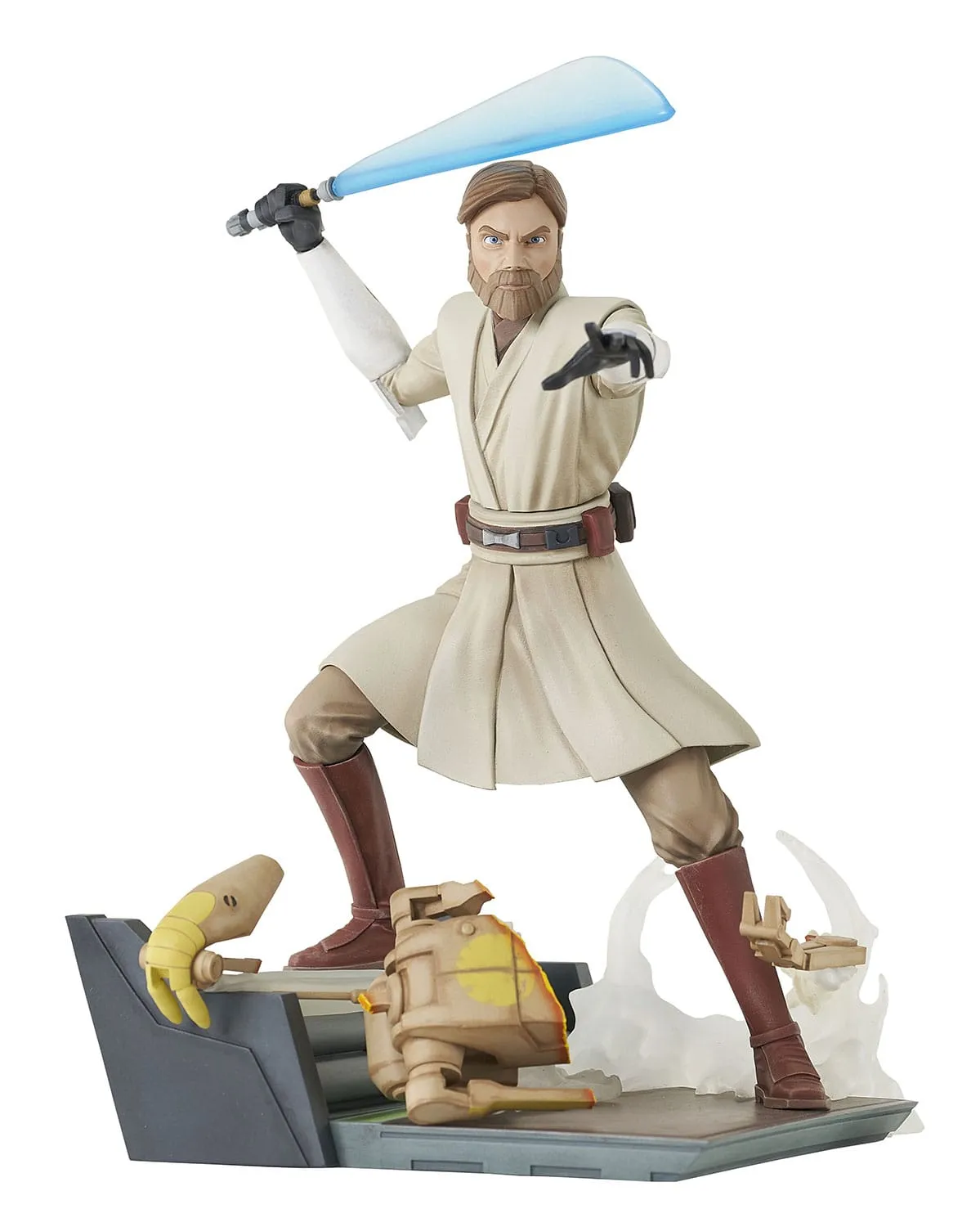 Gentle Giant Star Wars The Clone Wars Deluxe Gallery General Obi-Wan Kenobi PVC Statue Confidence Boost