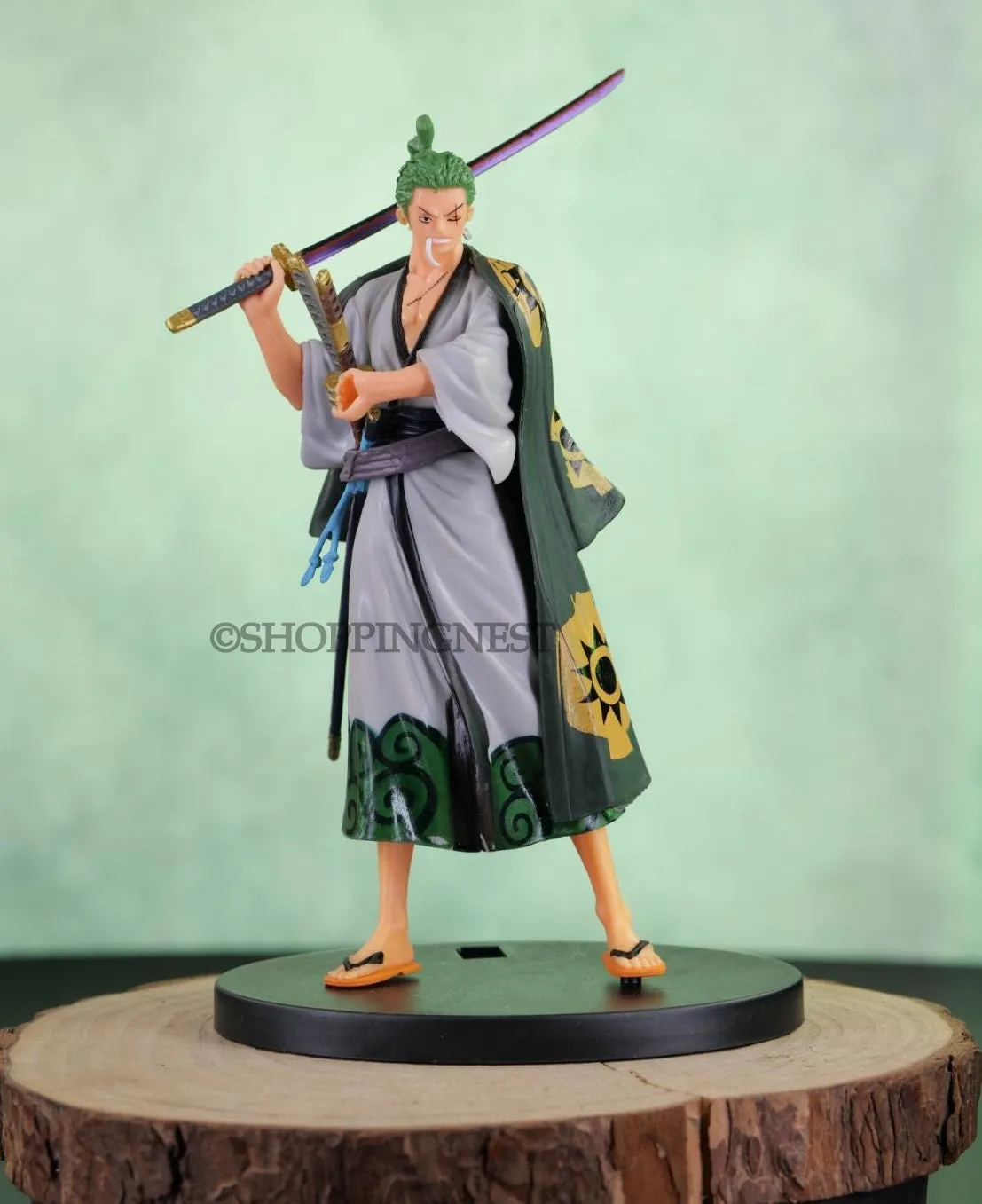 Superhero Piece One Piece | Roronoa Zoro in Kimono Anime Action Figure | 18 Cms |