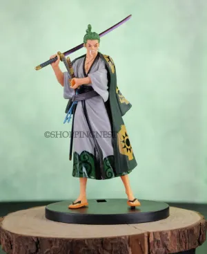 Superhero Piece One Piece | Roronoa Zoro in Kimono Anime Action Figure | 18 Cms |
