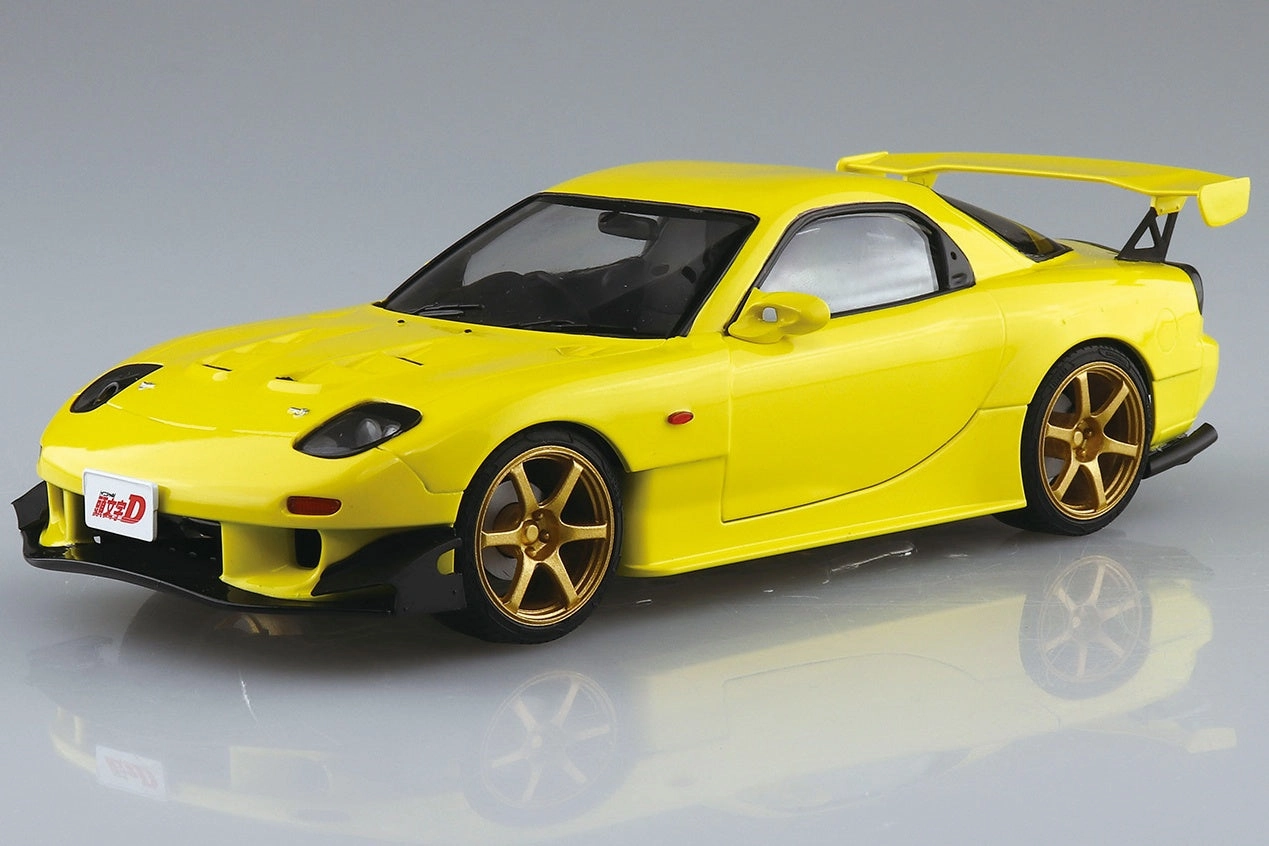 Aoshima 1/24 Initial D #I-4 Takahashi Keisuke FD3S RX-7 (Project D Comic Vol. 28 Ver.) Model Kit (Special Pre-Painted Ver.) Character Showcase