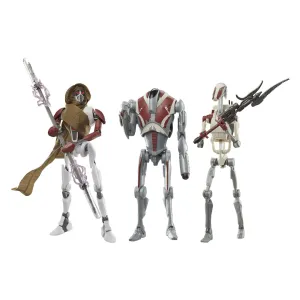 Hasbro Star Wars Black Series Jedi Survivors Magna Guard, Super Battle Droid, Battle Droid 3 pack 6 Inch Action Figure Legendary Hero Chibi Statue