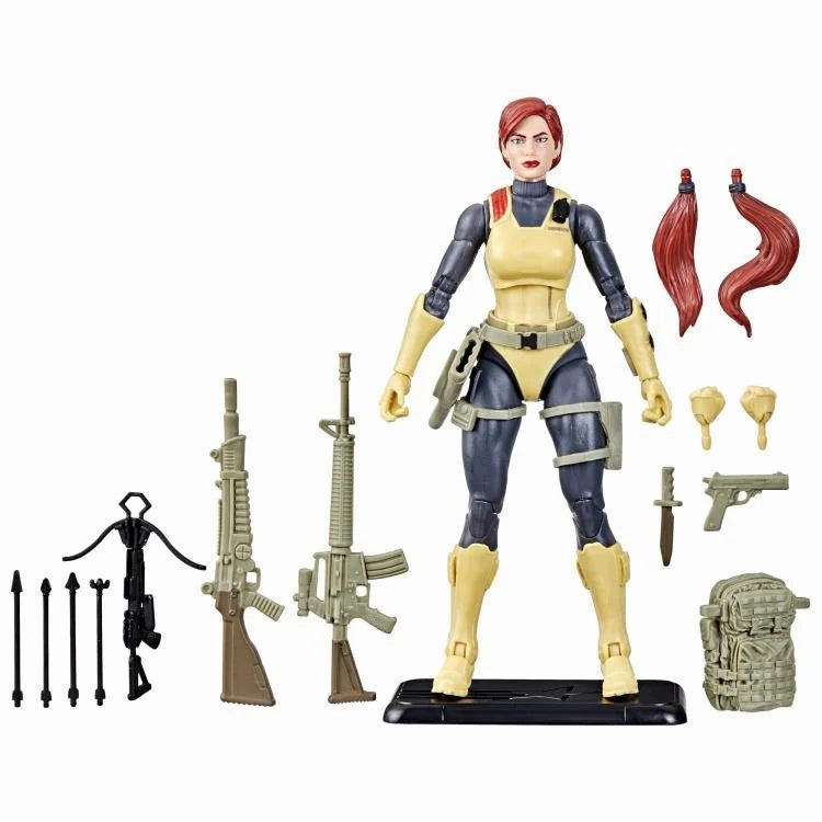 Hasbro G.I. Joe Classified Retro Scarlett Action Figure Collectible Sculpture Gamer Setup