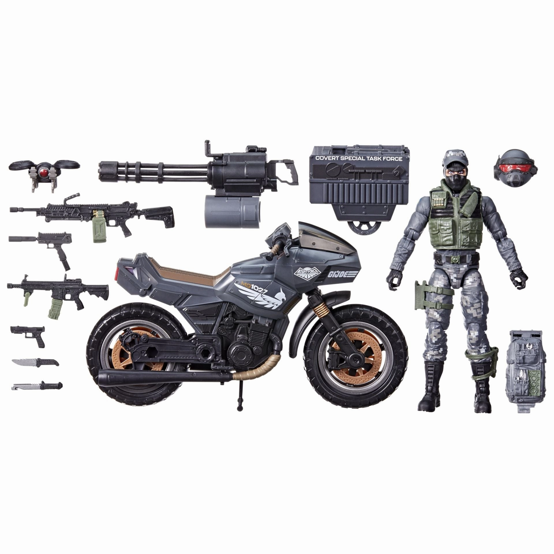 Hasbro G.I. Joe Classified Series #127 Night Force Jason Shockwave Faria and Night Pursuit Vehicle and Action Figure Collectible Product