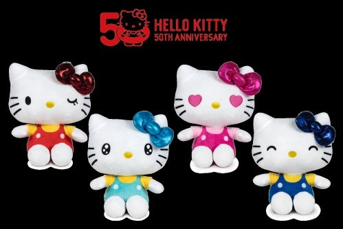 Hello Kitty 50th Anniversary assorted plush toy 16cm Workstation Decor Viking Statue