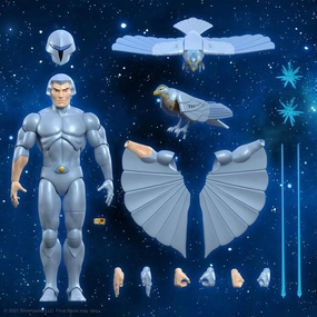 Super7 Silverhawks Ultimates Quicksilver Action Figure Graffiti Figure