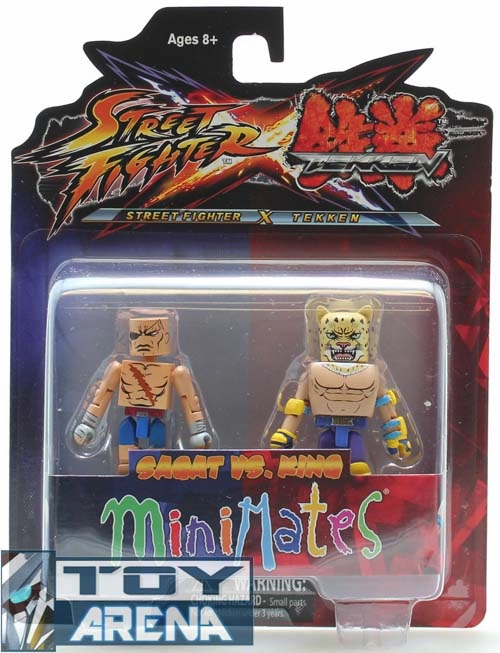 Street Fighter X Tekken Minimates Sagat vs King 2 Pack Action Figure Static Figure Cyborg Design