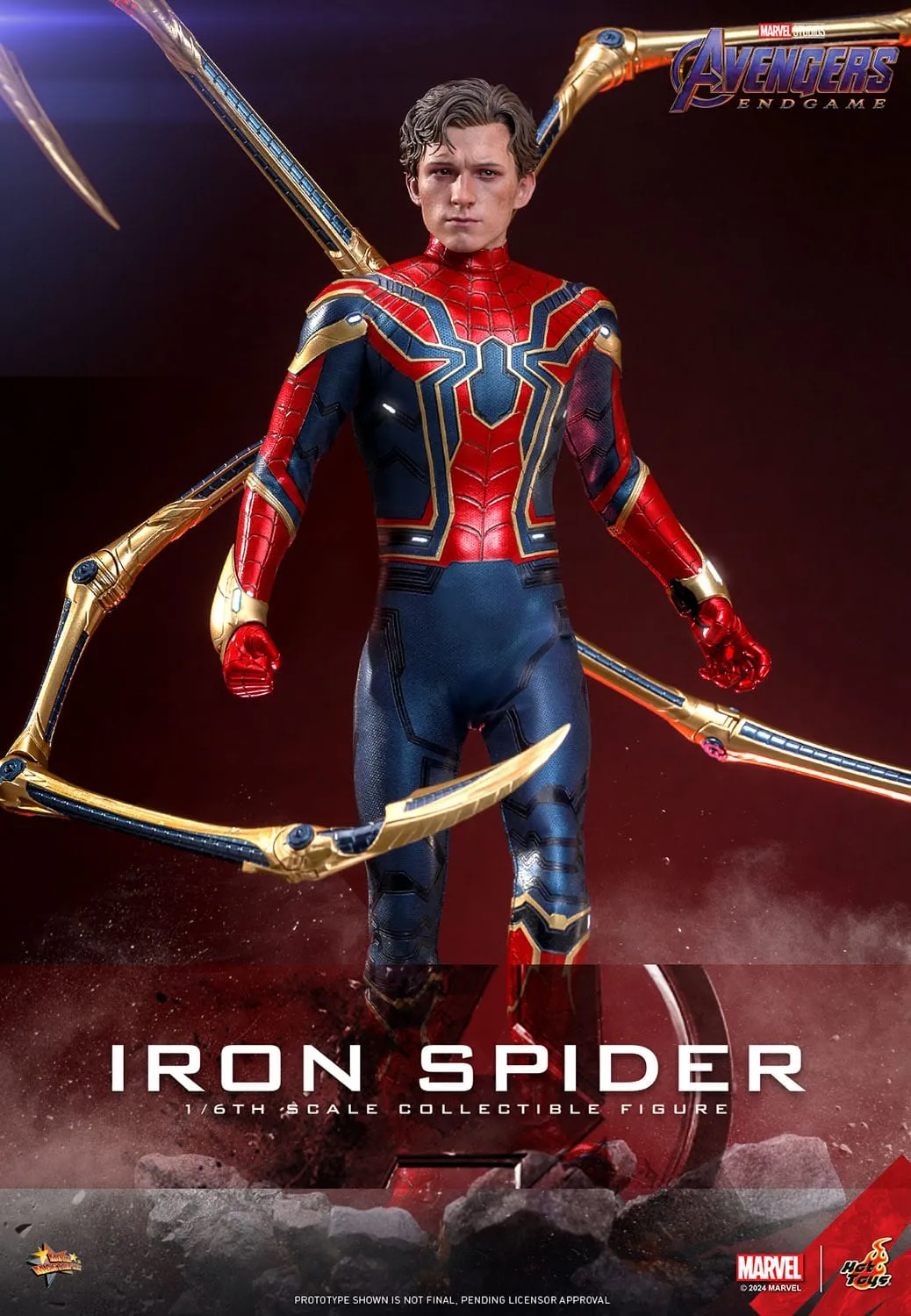Hot Toys Iron Spider - Avengers: Endgame - MMS761 - 1/6 Scale Collectible Figure World Expansion Performance Indicator