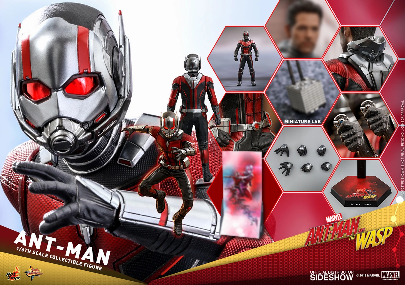 Premium Collection Native Art Hot Toys 1/6 Ant-Man and the Wasp Movie Ant Man Sixth Scale MMS497