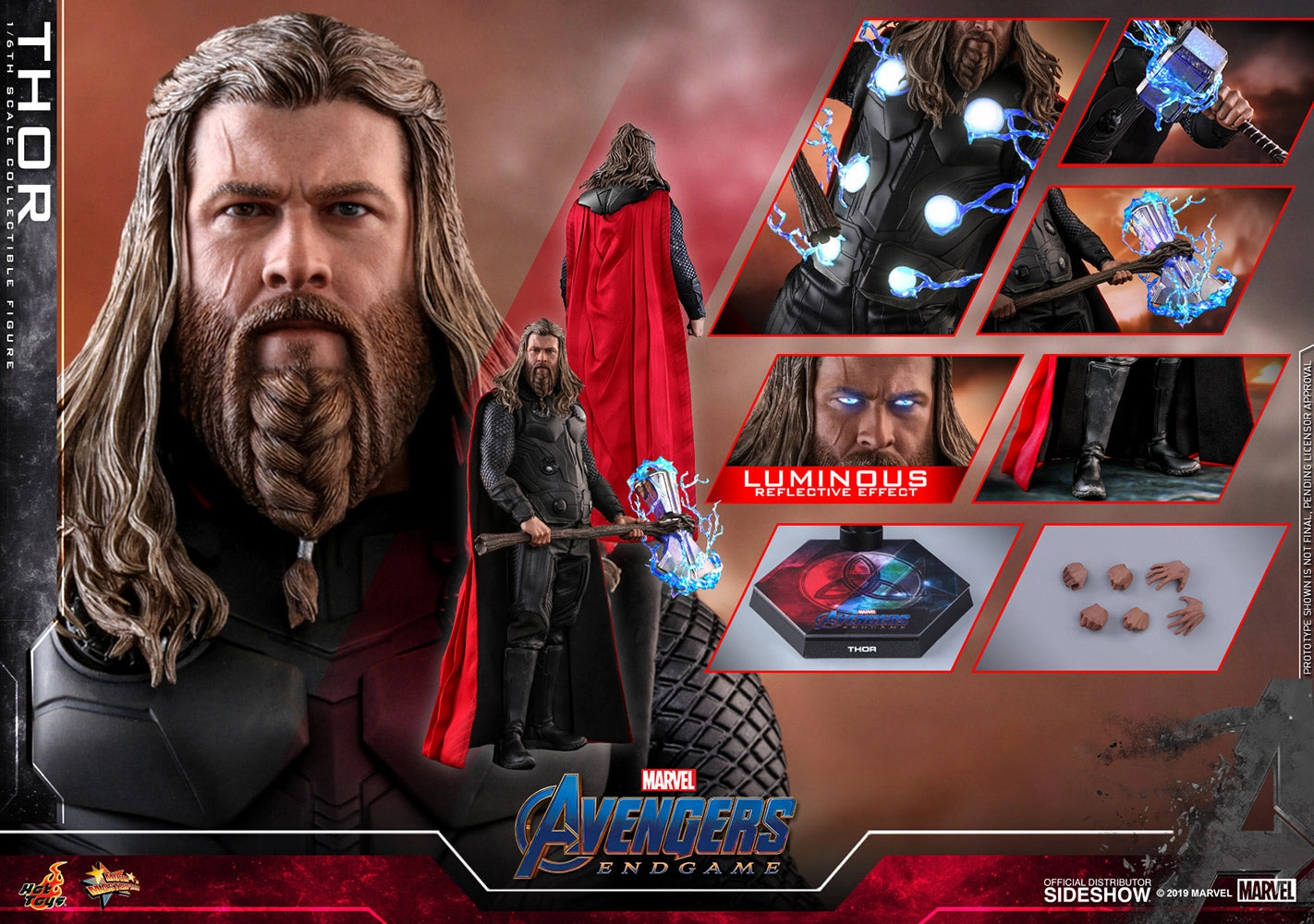 Virtual Collectible Hot Toys 1/6 Avengers: Endgame Thor Sixth Scale Figure MMS557