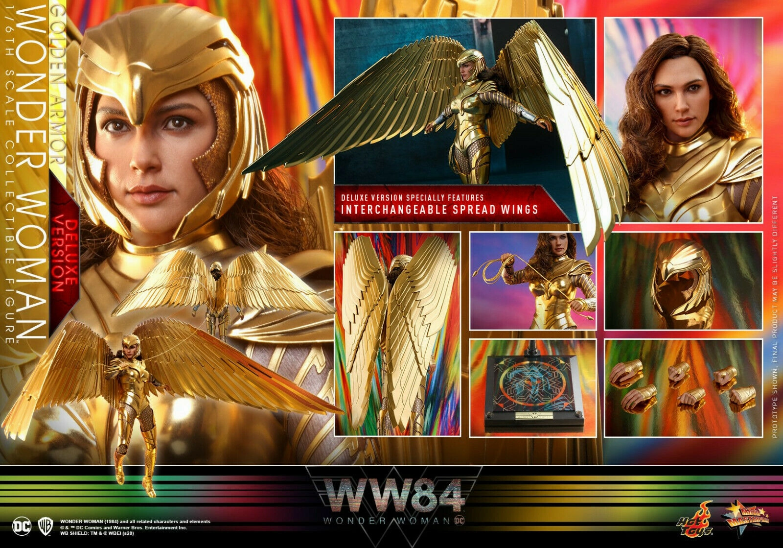 Art Sculpture All Season Hot Toys 1/6 DC Comics Golden Armor Wonder Woman DELUXE Version Sixth Scale Figure MMS578