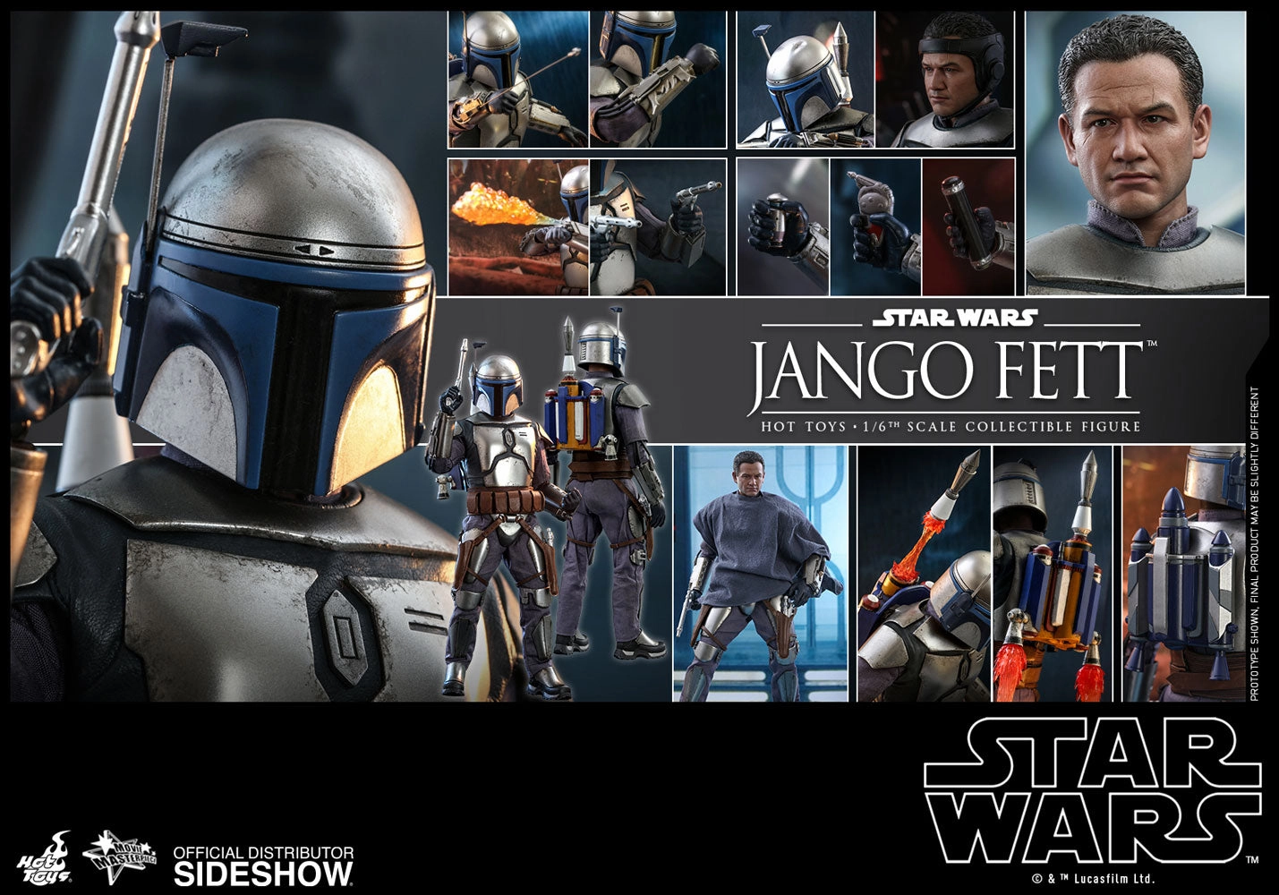 Prehistoric Animal Anime Decor Hot Toys 1/6 Star Wars Episode II: Attack of the Clones Jango Fett Sixth Scale Figure MMS589