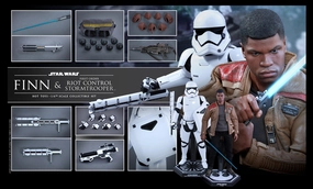 Hot Toys 1/6 Star Wars Episode VII The Force Awakens Finn and Riot Control Stormtrooper Sixth Scale MMS346 Desk Decor