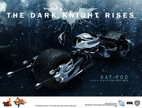 Hot Toys 1/6 The Dark Knight Rises Bat-Pod Sixth Scale Figure MMS177 Acrylic Stand Adult Collection