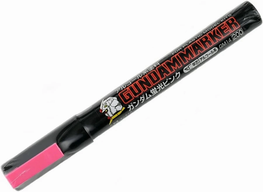 Gundam Marker GM14 Fluorescent Pink - Chisel Tip Marker Paint Pen Superhero Sculpture Personalized Card