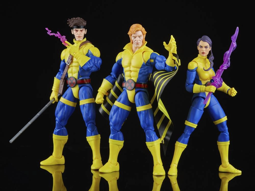 Marvel Legends The Uncanny X-Men 60th Anniversary Banshee, Gambit and Psylocke 3-Pack Action Figure Robot Sculpture Character Art