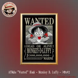 Affiche "Wanted" Black - Monkey D. Luffy Medal Collection