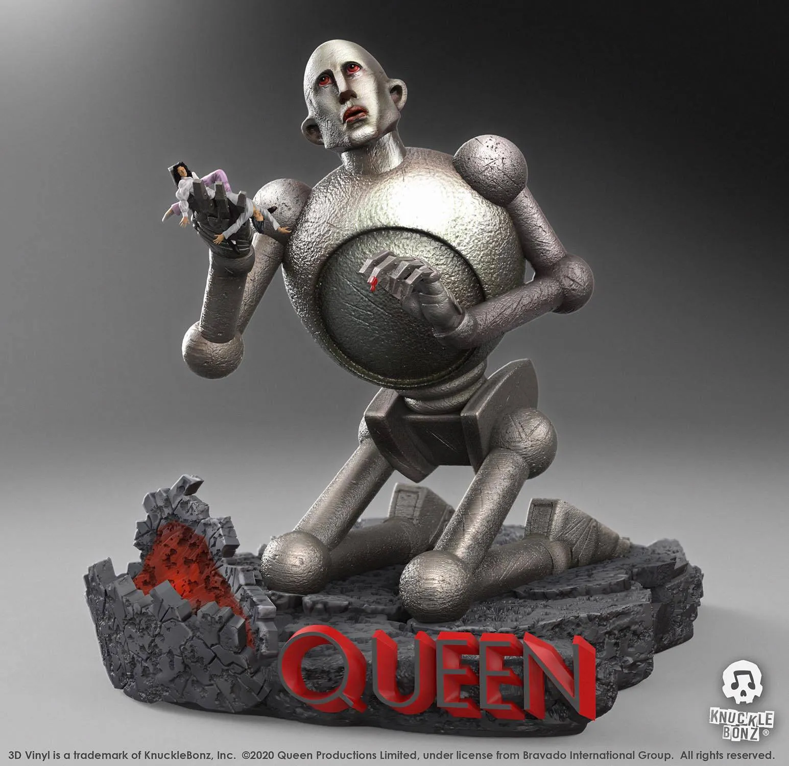 Flame retardant Earthquake Simulator Knucklebonz Queen The Queen Robot News of the World 3D Vinyl Statue