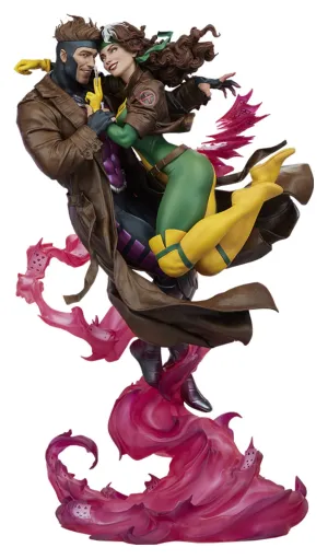 Sideshow Collectibles Marvel Rogue & Gambit Premium Format Figure 1/4 Statue Service Render