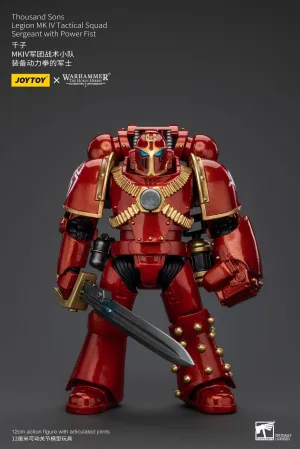 Pattern Making JOYTOY Warhammer The Horus Heresy Thousand Sons Legion MK IV Tactical Squad Sergeant with Power Fist 1/18 Action Figure