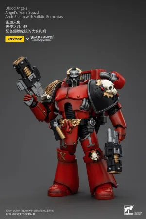 Achievement Mark Vehicle Design JOYTOY Warhammer The Horus Heresy Blood Angels Angel's Tears Squad Arch-Erelim with Volkite Serpentas 1/18 Action Figure
