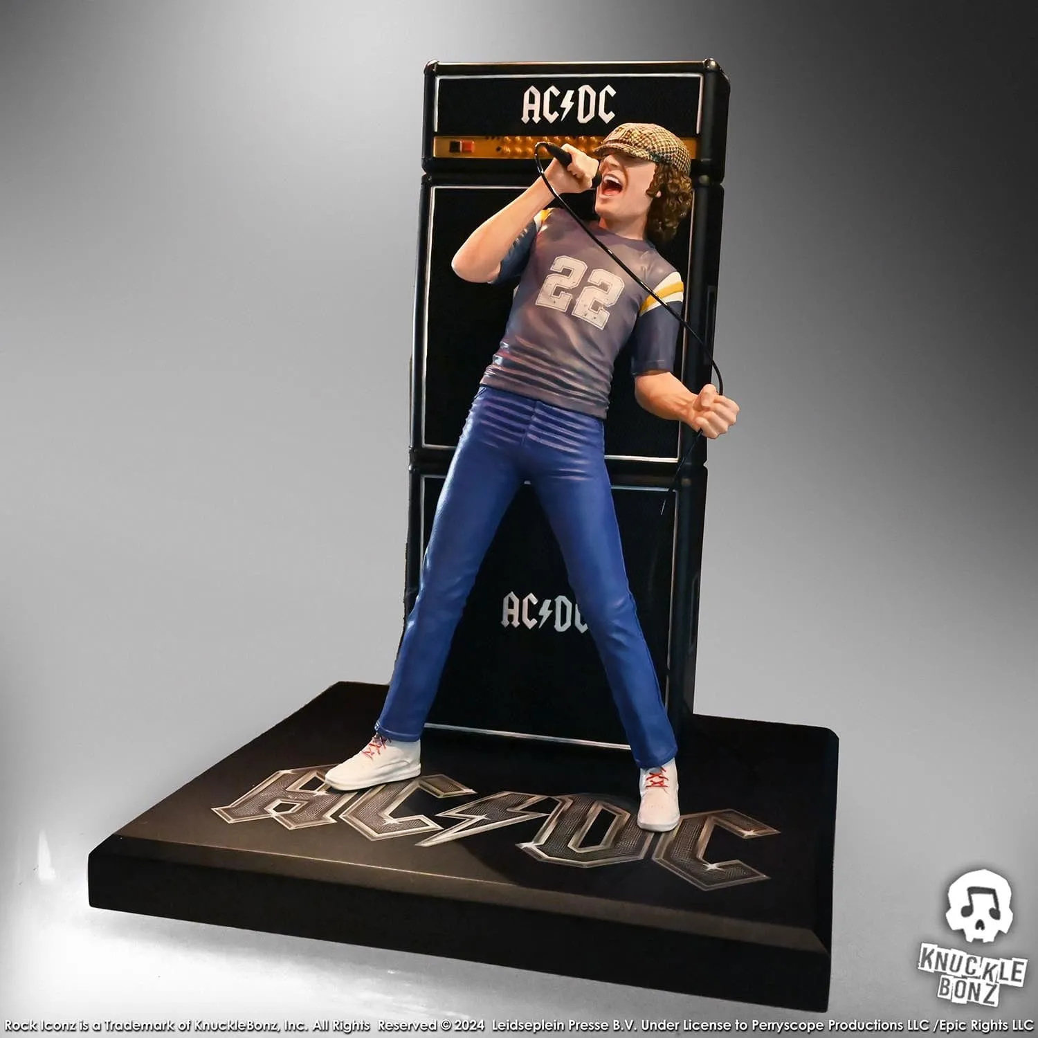 Knucklebonz AC/DC Rock Iconz Brian Johnson Statue Ecology Study