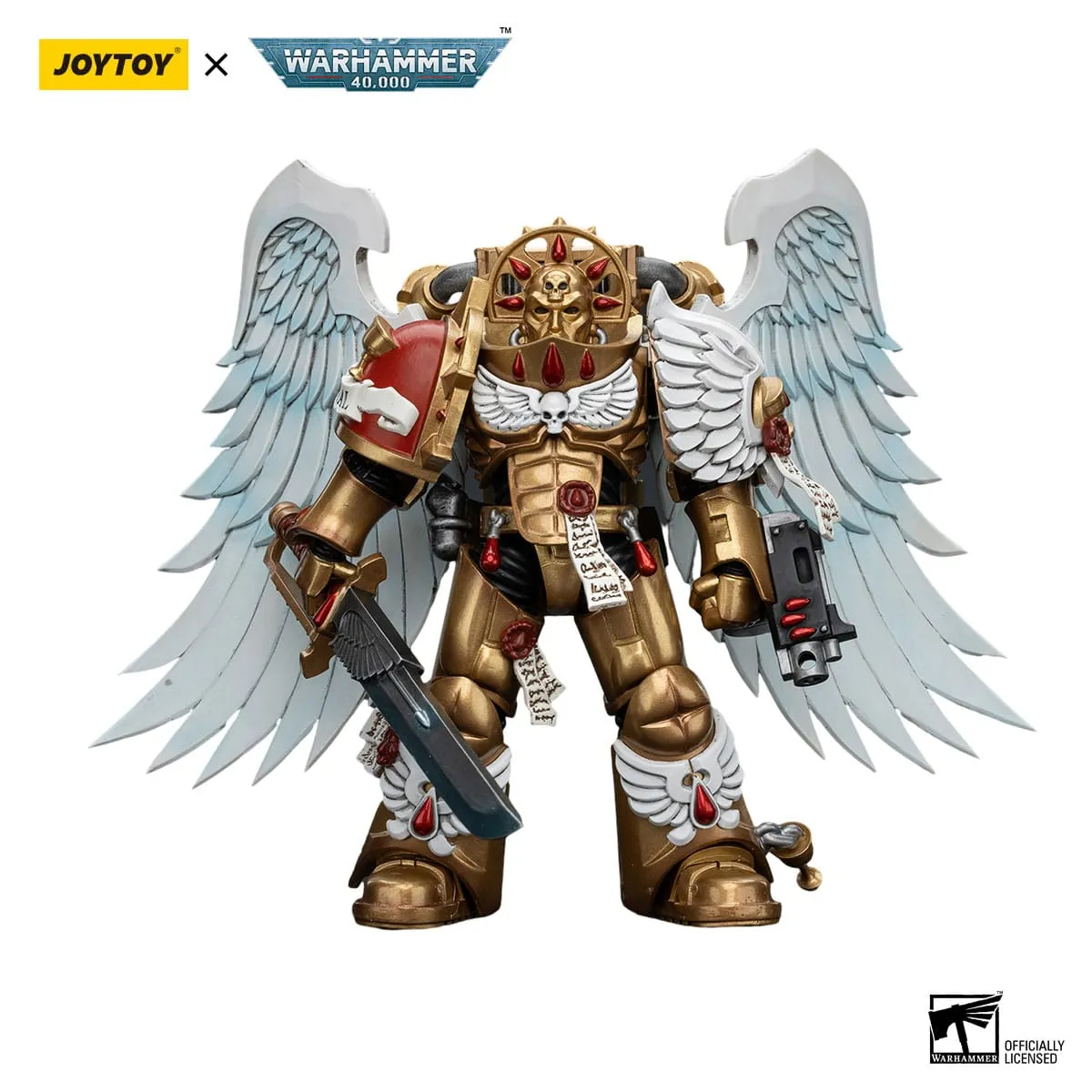 school setting Air Quality JOYTOY Warhammer The Horus Heresy Blood Angels Sanguinary Guard with Encarmine Sword 1 1/18 Action Figure