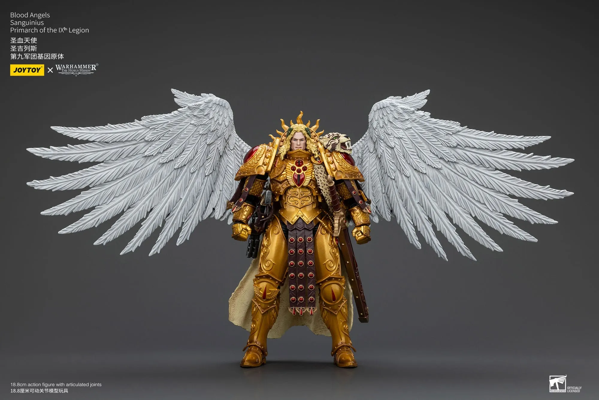 JOYTOY Warhammer The Horus Heresy Blood Angels Sanguinius Primarch of the IXth Legion 1/18 Action Figure World Cup Moral Standard
