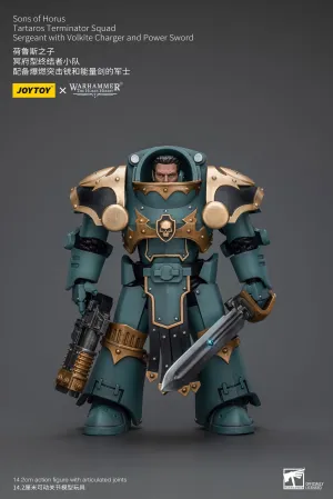 JOYTOY Warhammer The Horus Heresy Tartaros Terminator Squad Sergeant With Volkite Charger And Power Sword 1/18 Action Figure History Theme Ambition Foster