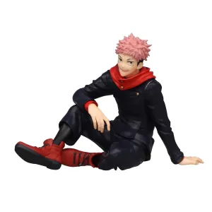 Gothic style Museum Replica Jujutsu Kaisen Itadori Yuji Sitting Posture Action Figure  | 9.5 Cms |