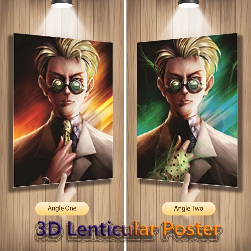 PVC Showcase Weapon Prop Jujutsu Kaisen Nanami Kento Illusion Flip Image, Hologram Motion Lenticular Anime Poster (40x30 Cms)