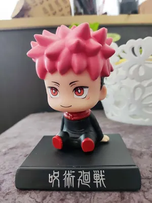 Special Edition Jujutsu Kaisen Yuji Itadori Bobblehead With Mobile Holder For Cars  |12.5 Cms |