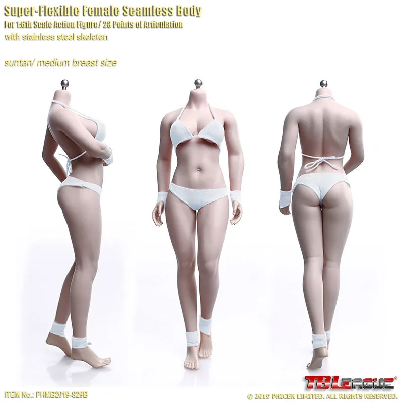 Phicen TBLeague S29B Suntan, Female Seamless 1/6 Body Action Figure Chibi Art Apartment Living