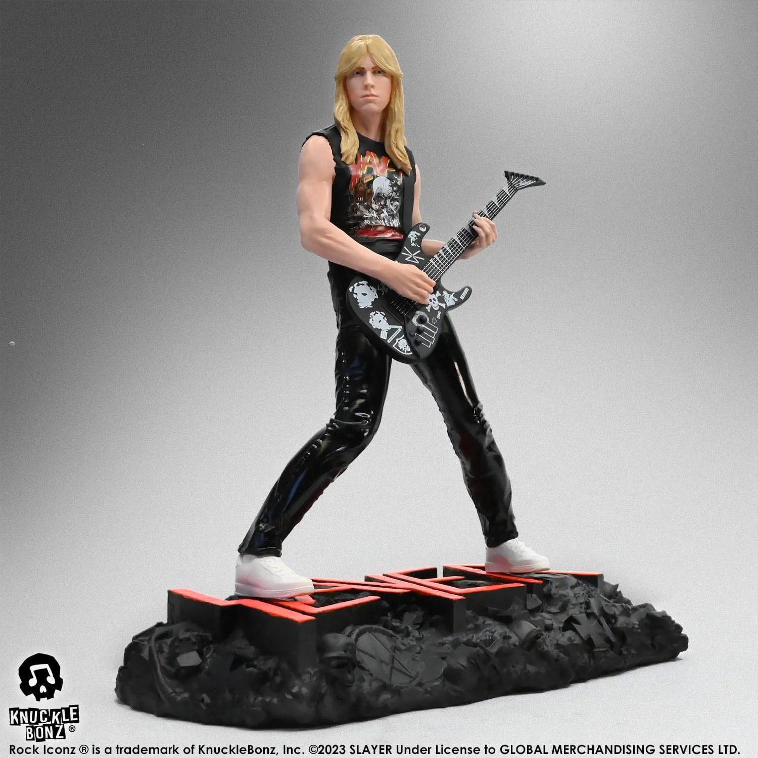 Knucklebonz Slayer Rock Iconz Jeff Hanneman II Statue Certificate Obtain
