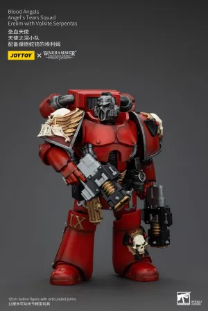 JOYTOY Warhammer The Horus Heresy Blood Angels Angel's Tears SquadErelim with Volkite Serpentas 1/18 Action Figure Marine Life