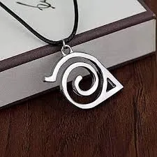 Little Artist Castle Building Naruto Leaf Village Logo Anime Necklace Pendant Cosplay
