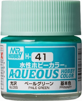 Mr. Hobby Aqueous Hobby Color H41 Pale Green 10ml Bottle Chibi Art